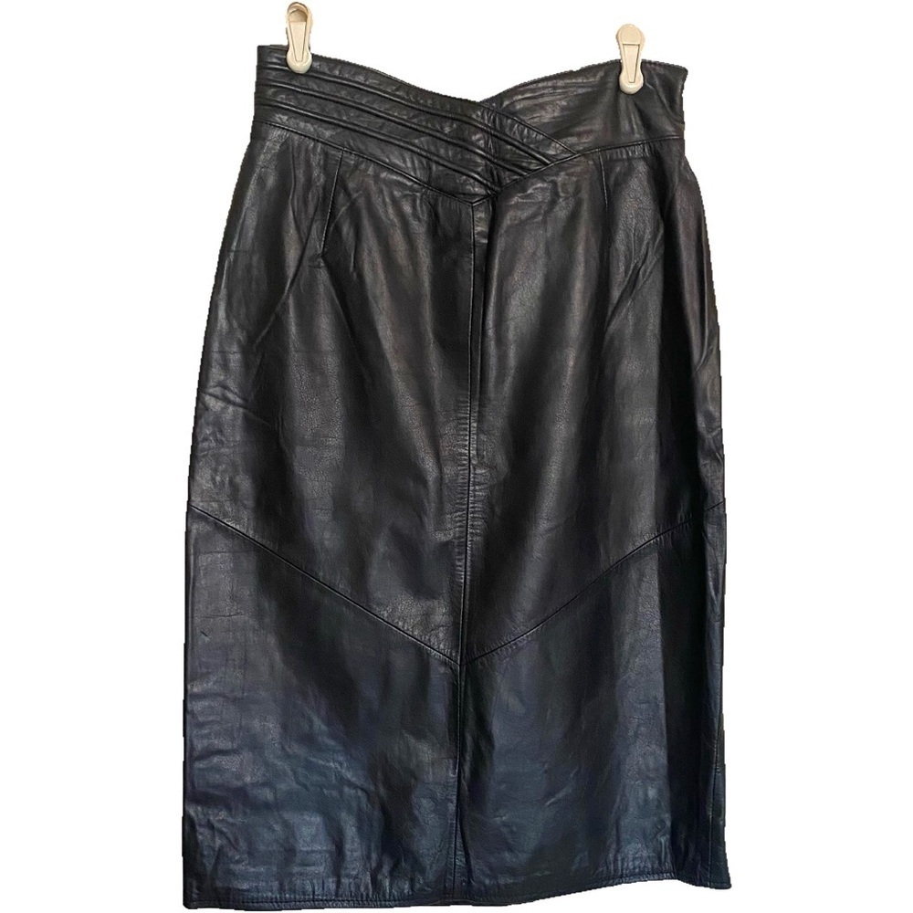 Danier Black Leather Pencil Skirt